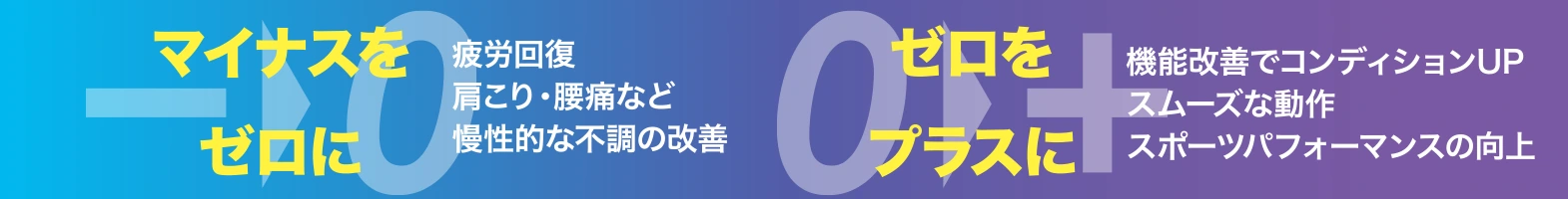 マイナスをゼロにゼロをプラスに